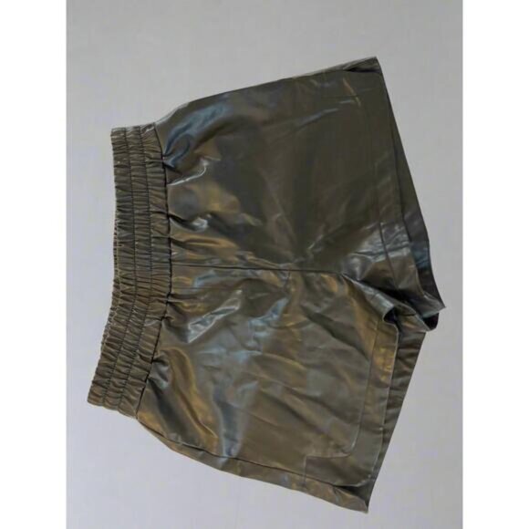 Deluc Black Vegan Leather Shorts  Medium - Picture 5 of 6